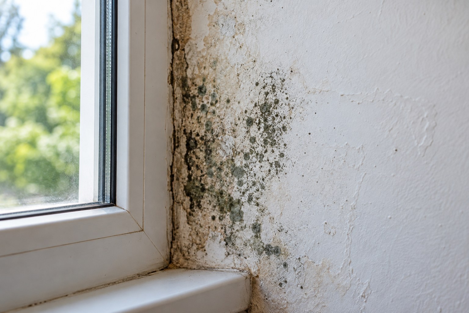Illustrative photo of visible mold on an interior wall